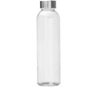 noTrash2003 Trinkflasche aus Glas mit Edelstahlverschluss für Sport, Camping und Outdoor in vielen versch. Farben zur Auswahl, 500 ml Füllmenge (Transparent)