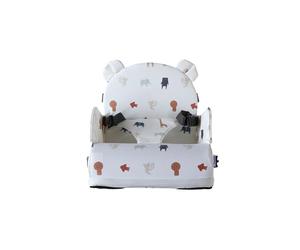 NOUKIE'S - Rehausseur Safari Bébé de 9 mois à 3 ans Chaise Enfant avec Dossier et Coussin- Léger, Pliable et Nomade - Harnais, Sécurité - Imperméable, Déhoussable et Lavable - Max 13 kg - Idéal