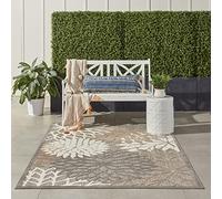 NOURISON Aloha Tapis de Sol d'intérieur/extérieur à Motif Floral Naturel 1,2 x 1,8 m