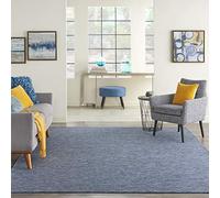 NOURISON Postiano Tapis d'intérieur et d'extérieur uni Bleu Marine 1,2 x 1,8 m