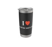 Nourriture Crème brûlée Humour i love Crème brûlée Gobelet isotherme en acier inoxydable double paroi