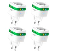 NOUS A7Z Prise Connectée ZigBee 3.0, 16A, Certifiée TÜV, Suivi de Consommation, Contrôle par App et Voix, Minuterie, Compatible Alexa, Google Home, Home Assistant & Tuya, Hub ZigBee Requis, Pack of 4