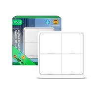 NOUS C1 Interrupteur ZigBee Sans Fil 4 Boutons, Télécommande Smart Home, Contrôle de Scènes jusqu’à 12 Actions, Fonctionne sur Batterie, Compatible Alexa & Google Home, Hub ZigBee Requis