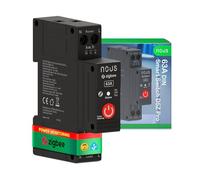 NOUS D5Z Pro ZigBee Commutateur intelligent DIN 63 A avec surveillance de l'énergie en temps réel, contrôle par application via Nous Smart Home, compatible avec Zigbee2MQTT, Alexa, Google Home, Home