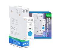 Nous Interrupteur intelligent DIN 16A avec Tasmota (ESP32), surveillance d'énergie, compatible avec MQTT, Home Assistant, Matter, commande vocale avec Alexa, Google Assistant