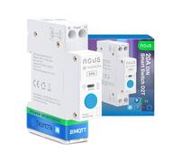 Nous Interrupteur intelligent DIN 20 A avec Tasmota (ESP32), surveillance d'énergie, compatible avec MQTT, Home Assistant, Matter, commande vocale avec Alexa, Google Assistant