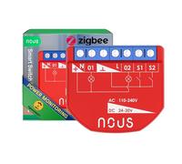 Nous Module interrupteur ZigBee 2 canaux – Mesure de puissance, AC16A/DC10A, Hub 3.0 requis