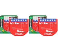 NOUS Module Interrupteur Intelligent ZigBee pour Rideaux, AC 16A/DC 10A, 3.0 Hub Requis, Compatible avec Alexa, Zigbee2MQTT, Google Assistant, Home Assistant, Tuya (Lot de 2)