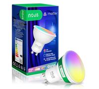 NOUS P8 Ampoule WiFi Intelligente RGB GU10, Compatible avec Matter, Alexa, Home Assistant & HomeKit, Smart Home, Télécommande, Changement de Couleur LED, Ampoule Changement de Couleur, WiFi 2.4 GHz