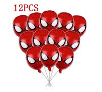 NOUVEAU 2026 - Lot de 12 ballons en aluminium Marvel Spider-Man - Décoration de fête sur le thème des super-héros pour anniversaire, Halloween, Noël - Cadeau 12PCS
