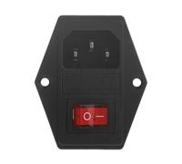 Nouveau 3 Broches Iec320 C14 Ac Entrée Fiche Mâle Puissance Prise Avec Interrupteur À Fusible 10A 250V