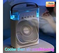 Nouveau 3 en 1 ventilateur Portable climatiseur ménage Mini refroidisseur d'air LED veilleuse humidificateur réglage de l'air ventilateur bureau maison ventilateur White