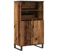 NOUVEAU Armoire Vaisselier - Buffet haut - Anti l'humidité - vieux bois - 60x36x110cm bois d'ingénierie""66991""