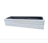 NOUVEAU bac à plantes en bois TOP bac à plantes terrasse jardin D2 blanc (100 cm)