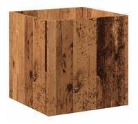 NOUVEAU Bac à plantes moderne - Jardinière - vieux bois - 40x40x40cm bois d'ingénierie""50155""