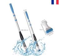 NOUVEAU Balai aspirateur régable pour piscine spa sans fil avec manche télescopique avec brosse en 3 sections