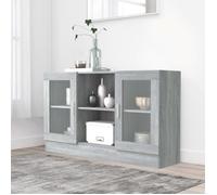 (NOUVEAU)Buffet bahut - Design Moderne - Armoire à vitrine Sonoma gris 120x30,5x70 cm Bois d'ingénierie8574