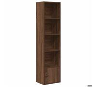 NOUVEAU Cabinet/Placard pour livres - Bibliothèque vitrine - chêne marron - 31x24x127cm - Bois d'ingénierie""72854""