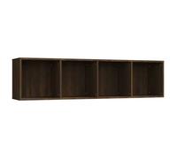NOUVEAU Cabinet/Placard suspendu - Bibliothèque/Meuble TV - chêne marron - 143x30x36cm - Bois ingénierie""96015""