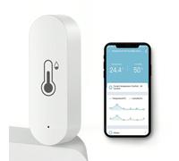 Nouveau capteur de température et d'humidité intelligent WiFi (NON compatible avec Tuya Smart Life) Mini moniteur de température et d'humidité sans fil avec alerte d'application, exportation gratuite 