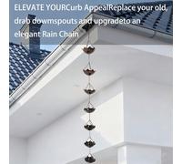 Nouveau carillon de vent de parapluie en fer, chaîne de pluie de jardin extérieur, décoration extérieure suspendue Taille UniqueFer