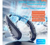 Nouveau climatiseur de cou portable, ventilateur de cou rechargeable à semi-conducteurs, ventilateur sans pales, ventilateur personnel d'extérieur, refroidisseur portable BLANC