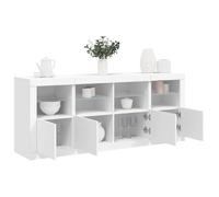 Nouveau Console de Cuisine - BMD - Meuble de Rangement Buffet avec lumières LED blanc 163x37x67 cm BELLE - VENTE FLASH9850658