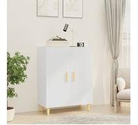 Nouveau Console de Cuisine - BMD - Meuble de Rangement Buffet Blanc 70x34x90 cm - bois d'ingénierie BELLE - VENTE FLASH2093365