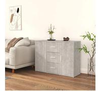 Nouveau Console de Cuisine - BMD - Meuble de Rangement Buffet Gris béton 91x29,5x65 cm - bois d'ingénierie BELLE - VENTE