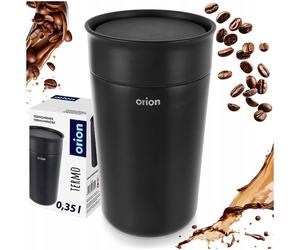 NOUVEAU gobelet thermique Orion Termo 350 ml noir acier inoxydable isolé sous...