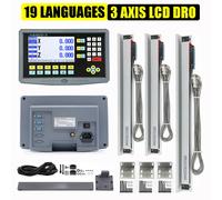 Nouveau HS800-3 19 langues 3 axes LCD DRO Kit affichage de lecture numérique 5um TTL encodeur optique règle d'échelle linéaire pour le fraisage de tour DRO digital readout