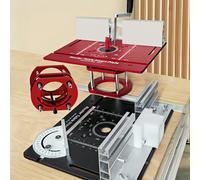 Nouveau jeu de plaques d'insertion de Table de routeur, ascenseurs de routeur pour plaque d'insertion de Table de routeur pour le travail du bois rainurage coupe chanfreinage Table Rouge avec base rel