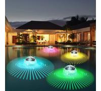 NOUVEAU Lampes solaires flottantes LED pour piscine, boule lumineuse alimentée par panneau solaire, étanche, effet disco, lumières changeantes de couleur