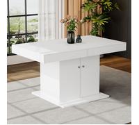 Nouveau matériau respectueux de l'environnement table à manger extensible, L140 180 * w80 * h76cm, table à manger avec espace
