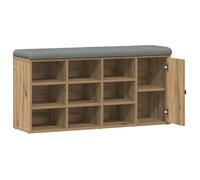 NOUVEAU Meuble d’entrée moderne - Banc à chaussures banc de couloir - Chêne artisanal - 102x32x50cm bois d'ingénierie""97526""
