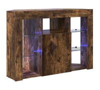 NOUVEAU Meuble télé - Meuble TV LED - Console TV - d'Angle 100x40x68cm - Chêne fumé - Bois d'ingénierie""93740""