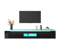 Nouveau meuble TV Premium sense, meuble TV haute brillance, couleur noir et blanc avec éclairage LED à changement de couleur.