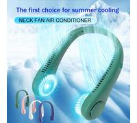 Nouveau mini ventilateur portable sans lame à suspendre au cou, 3e génération de ventilateur électrique rechargeable USB, petit, à sortie d'air tourbillonnaire, 3 vitesses réglables, ventilateur à tou