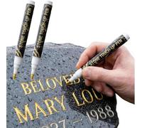 Nouveau modèle 2026 Stylo marqueur de pierre sépulcre d'or, stylo de pierre sépulcre, stylo de touchage de pierre imperméable, stylo de peinture imperméable pour la restauration de la lettre de pierre