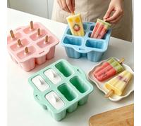 Nouveau moule à glace en silicone, 6 cavités/8 cavités / Grande capacité, plusieurs tailles disponibles, livré avec bâtonnets à glace, entonnoir, ensemble complet d'accessoires, avec couvercle anti-po
