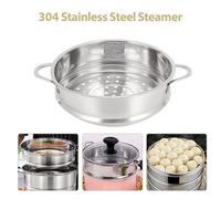 Nouveau panier à vapeur en acier inoxydable 304 avec Double oreille, outil de cuisine, Pot, grille de cuisson à la vapeur, support à vapeur multifonction générique 30cm