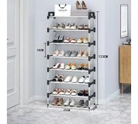 Nouveau porte-chaussures simple à 7 niveaux, anti-poussière, organisateur de chaussures peu encombrant, étagère à montage rapide, pour la maison, le seuil de porte, le couloir, l'entrée, l'intérieur.