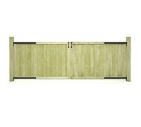 Nouveau Porte de Cour - BMD - Portillons de jardin 2 pcs - BMD - bois de pin imprégné 300x100 cm BELLE - VENTE FLASH8136824