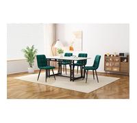 Nouveau Premium sense 120x70cm table de salle à manger noire avec 4 chaises table de cuisine moderne chaise de salle à manger