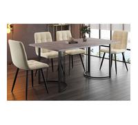 Nouveau Premium sense Dining Group (Set de 5), table à manger avec 4 chaises, table à manger de cuisine moderne, 140 × 80cm