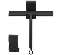 Nouveau Raclette de douche essuie-glace en verre, grattoir de douche, nettoyeur avec support en Silicone, grattoir de miroir de salle de bains, nettoyage du verre Black with Holder