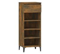 NOUVEAU Range-chaussures - (1 PC) Étagère à chaussures - Chêne fumé - 40x36x105cm Bois d'ingénierie - Anti l'humidité ""85680""