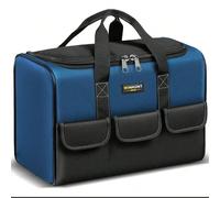 Nouveau sac à outils carré avec 30% de capacité en plus, organisateur d'outils imperméable à poches multiples pour les outils d'électricien 20 pouces,17 pouces,14 poucesPolyester