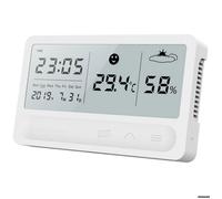 Nouveau thermomètre hygromètre intérieur rechargeable , pour maison et chambre de bébé, avec alarme horaire. Mesure sec/humide.