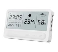 Nouveau thermomètre hygromètre intérieur rechargeable , pour maison et chambre de bébé, avec alarme horaire. Mesure sec/humide.